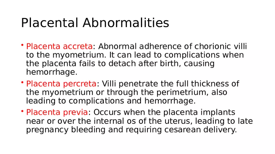 Placenta, Extraembryonic Membranes, and Multiple Pregnancies Part 5 - Page 9