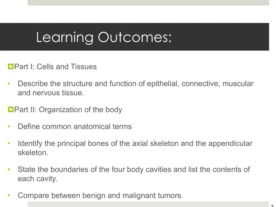Organization of the Body Note - Page 2