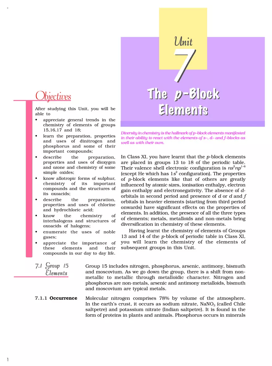 The p-Block Elements - Page 1