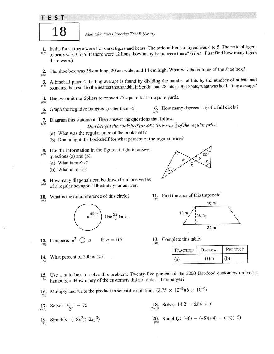 Math Applications in Real-Life Contexts - Page 1
