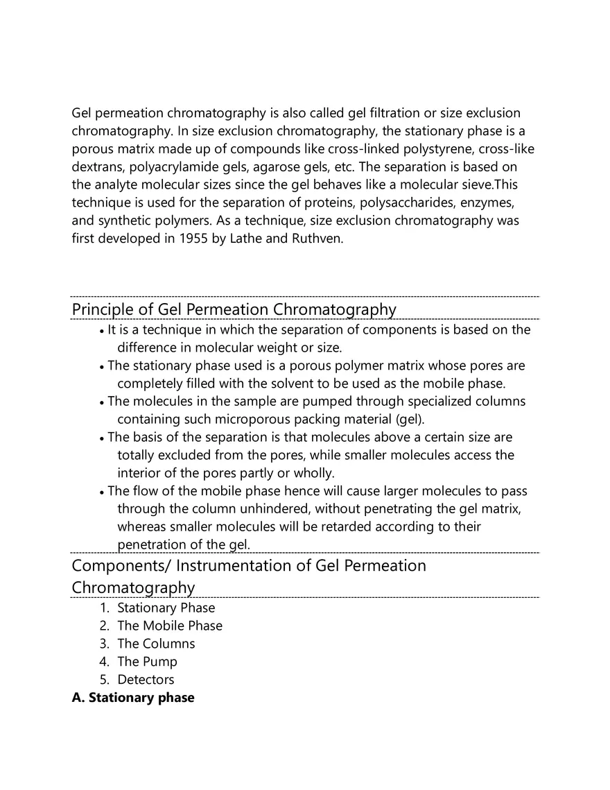 Principle of Gel Permeation Chromatography - Page 1