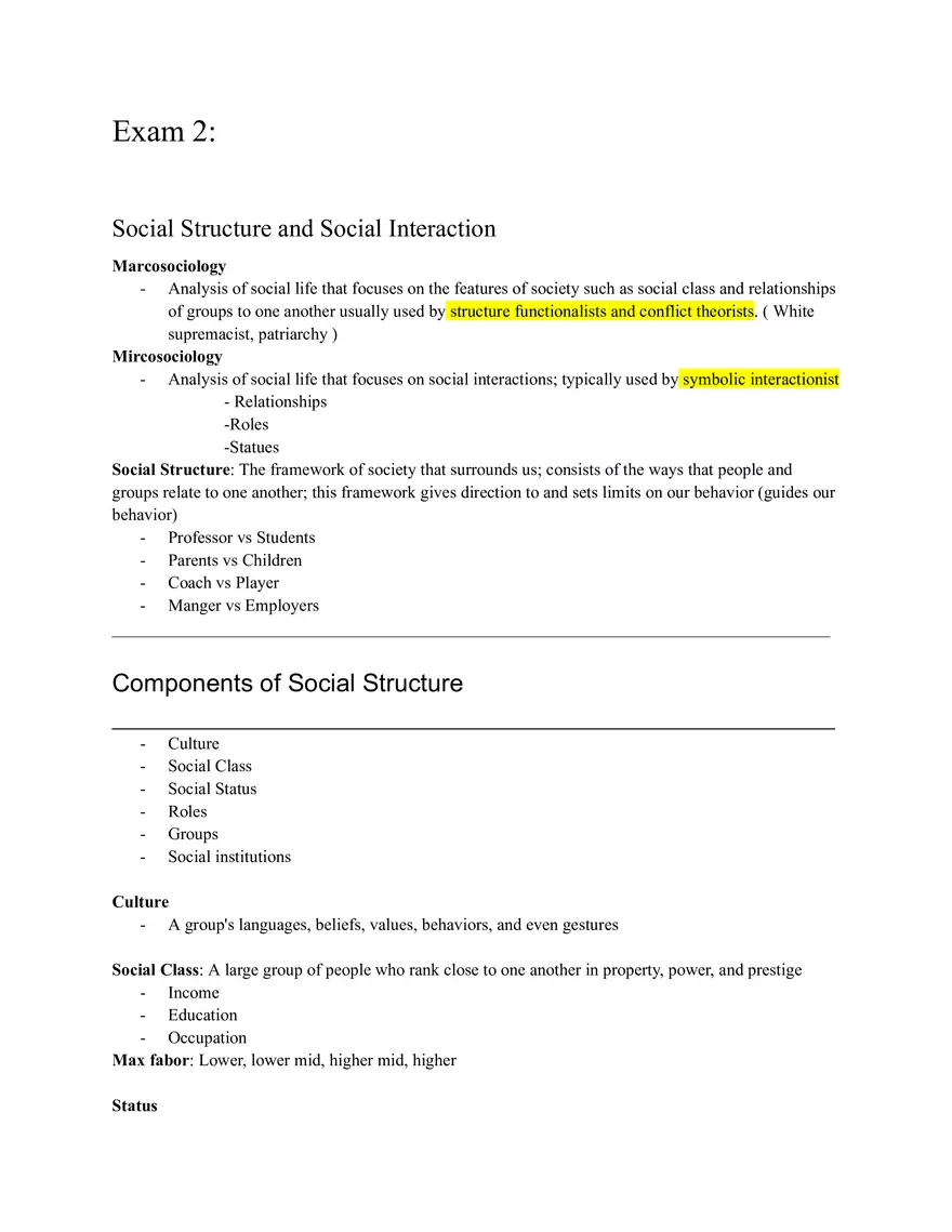 Social Structure and Social Interaction - Marcosociology - Page 1