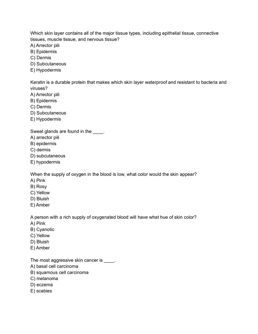 Structure and Function of the Skin Anatomy and Physiology Review - Page 1