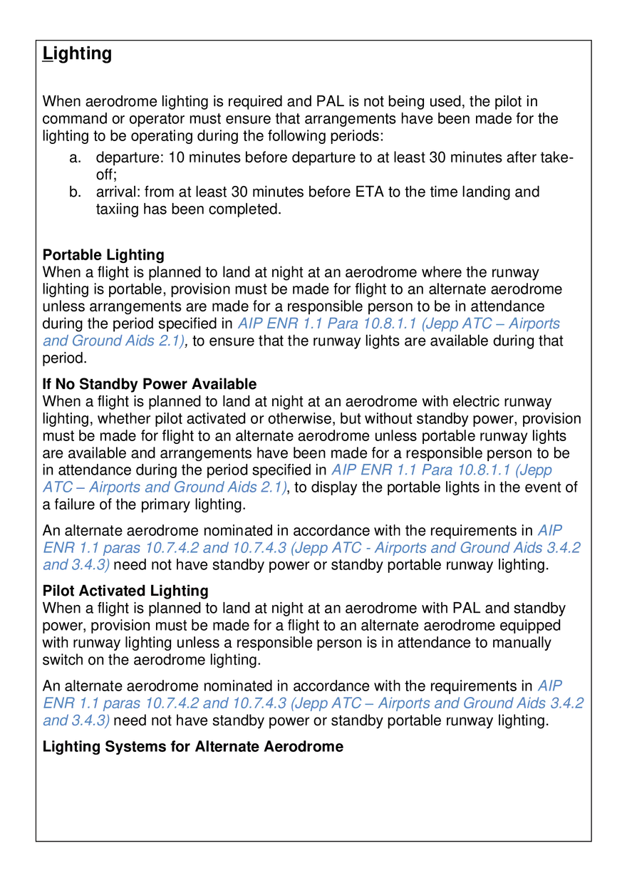 Alternate Aerodrome Requirements for IFR Flights - Page 3