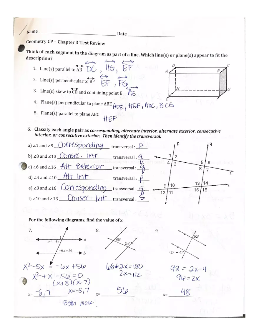 Geometry Diagrams - Page 1