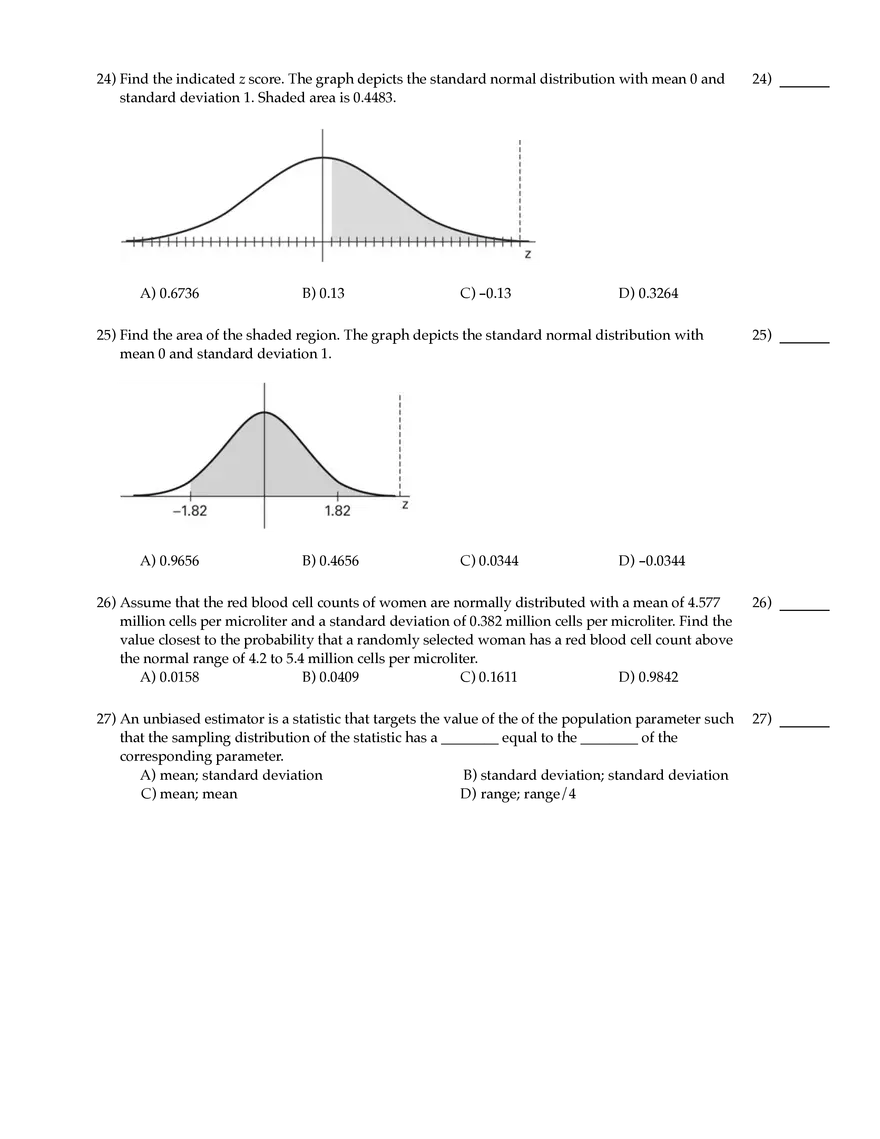 Discrete and Continuous Random Variables and Binomial Distribution Calculations - Page 4