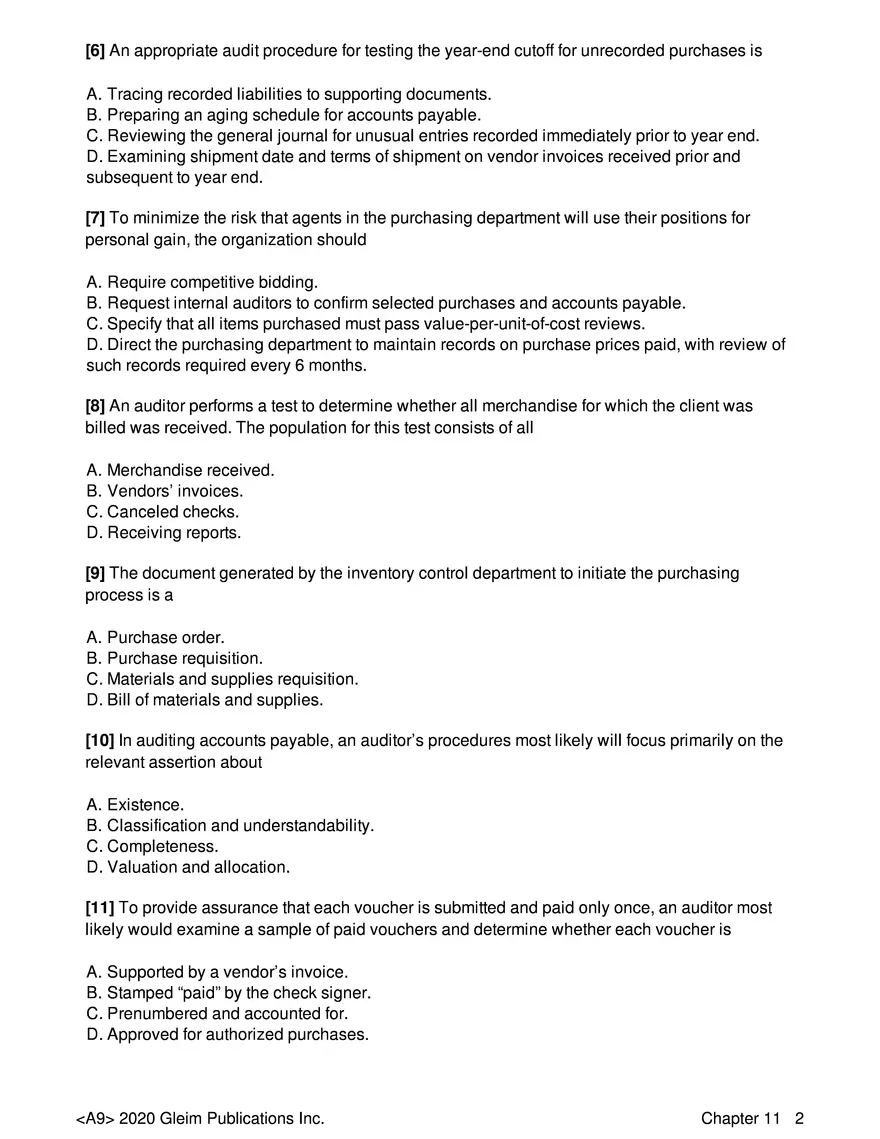 Chapter #11 Quiz - Page 2