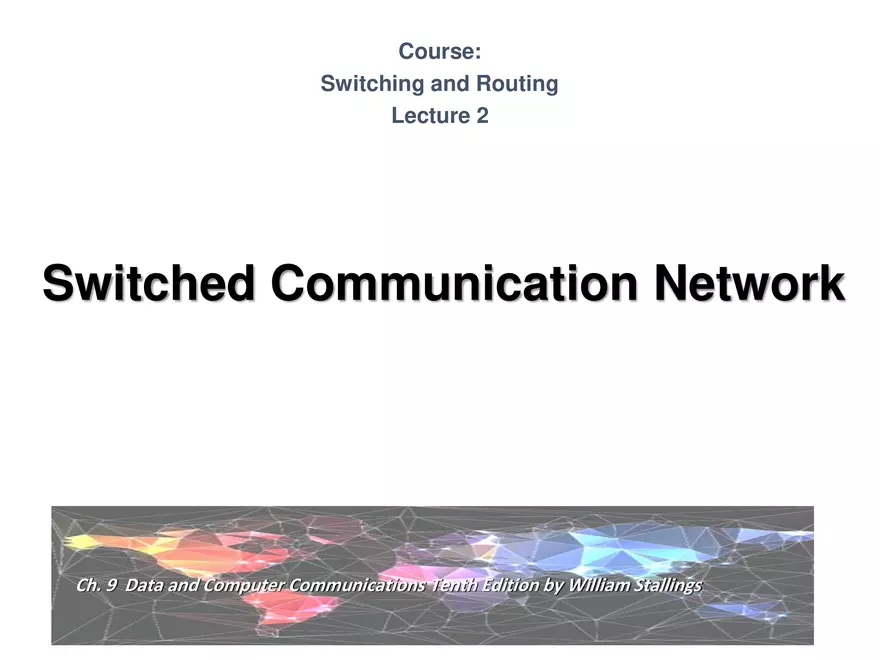Switched Communication Network - Page 1
