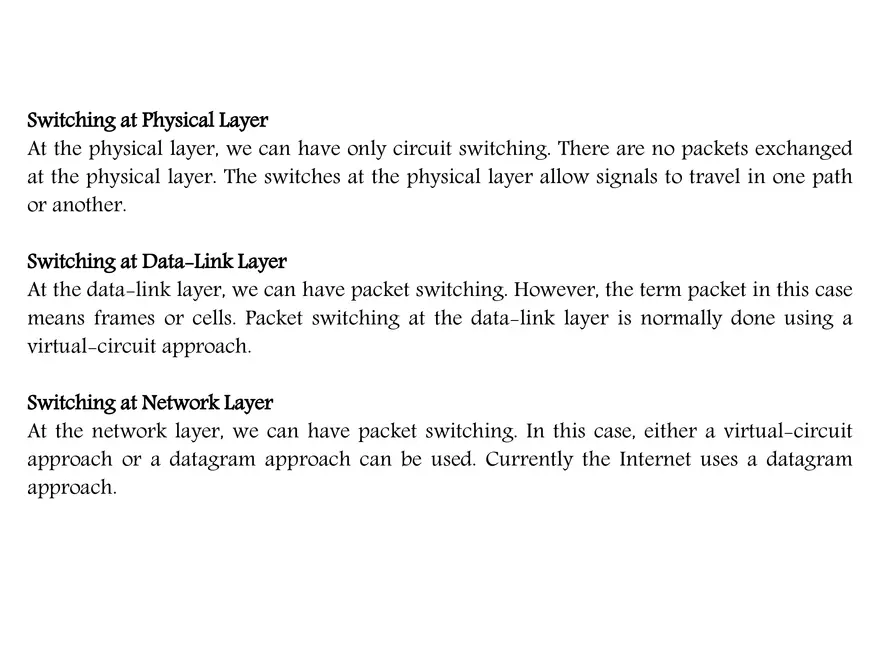 Switched Communication Network - Page 37