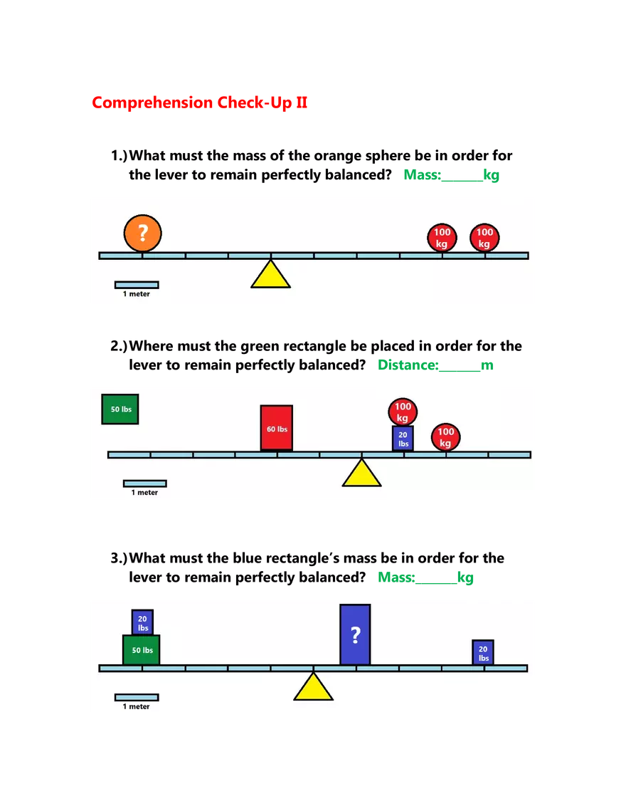 Physical Science Lab the Lever Other Simple Machines #1 - Page 7
