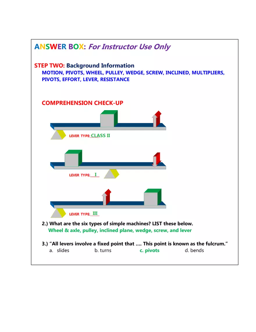 Physical Science Lab the Lever Other Simple Machines #1 - Page 8