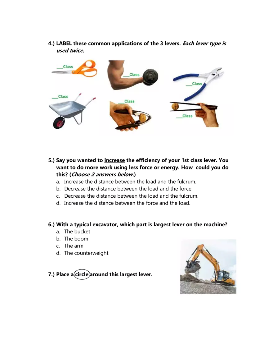 Physical Science Lab the Lever Other Simple Machines #1 - Page 4