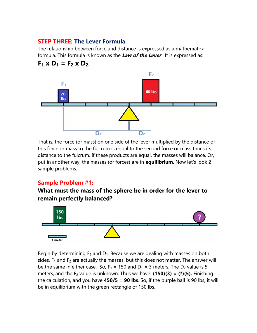 Physical Science Lab the Lever Other Simple Machines #1 - Page 5