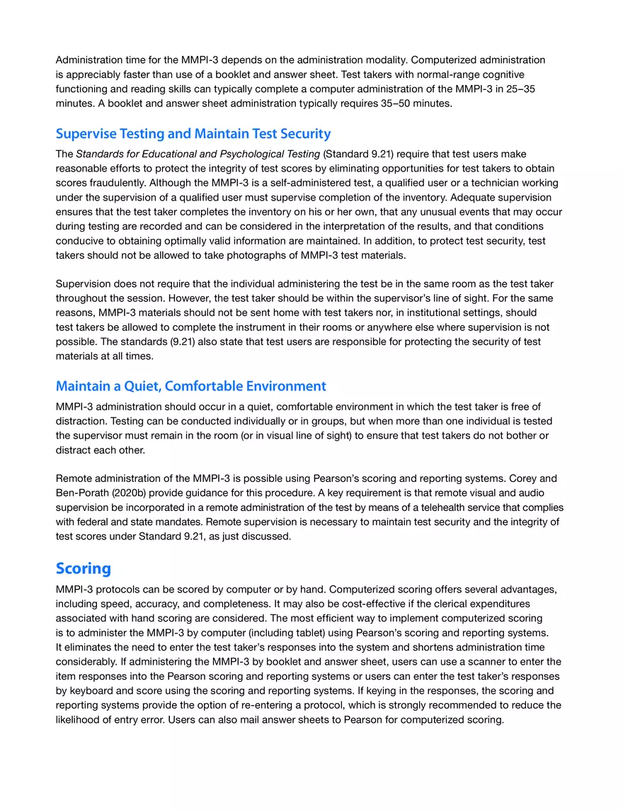 Procedures for Administration and Scoring - Page 3