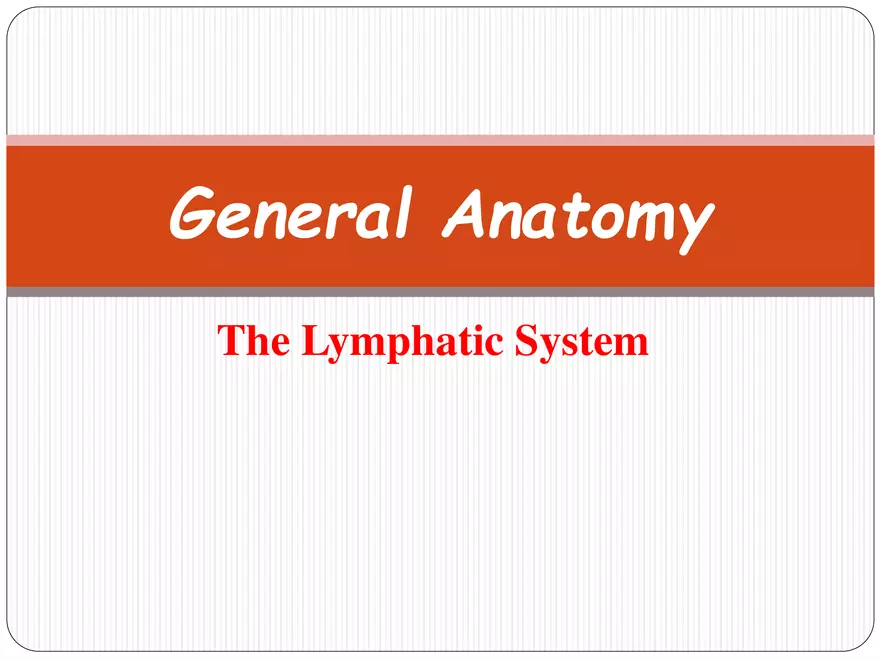 The Lymphatic System - Page 1