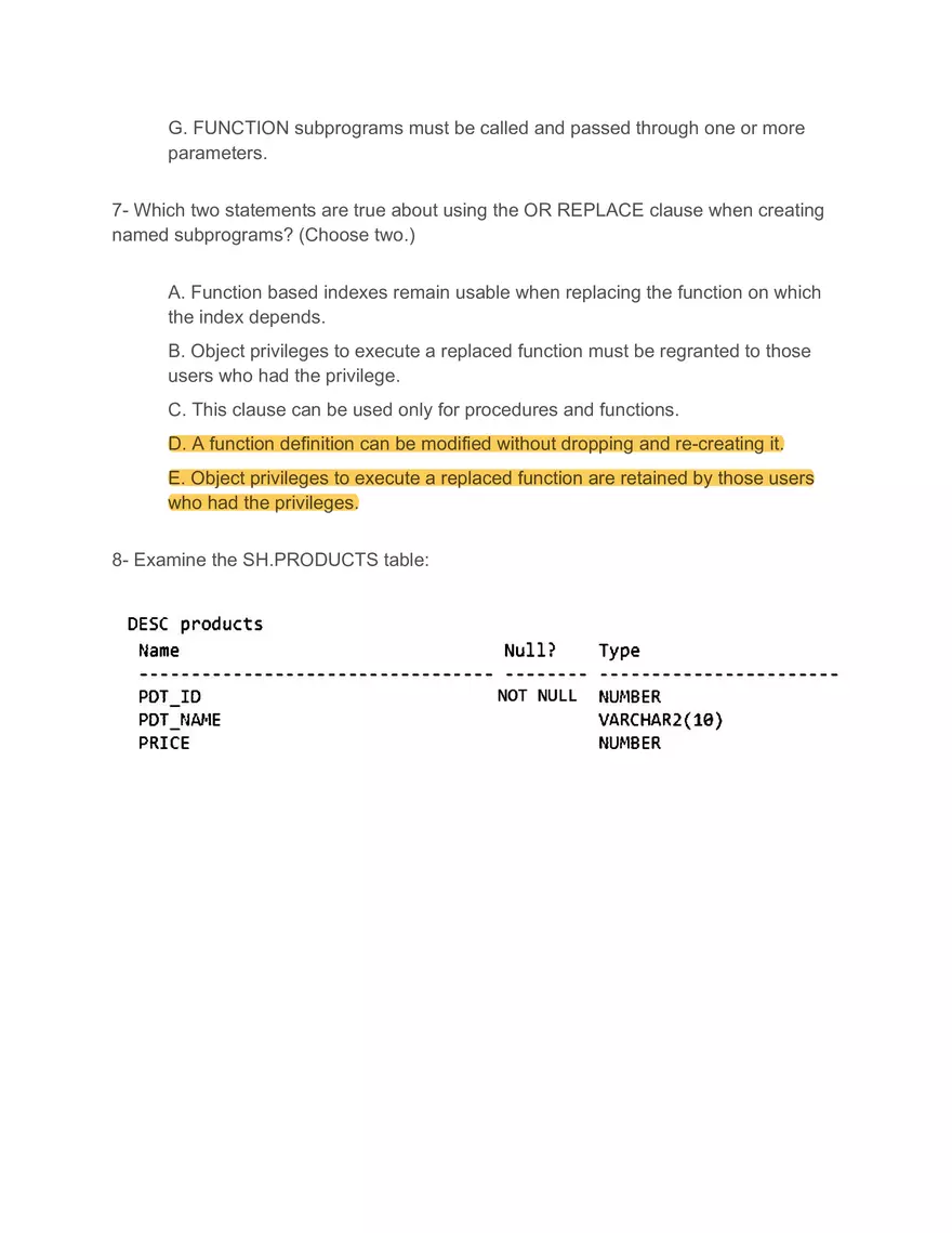 Deprecated PL SQL Elements - Page 3