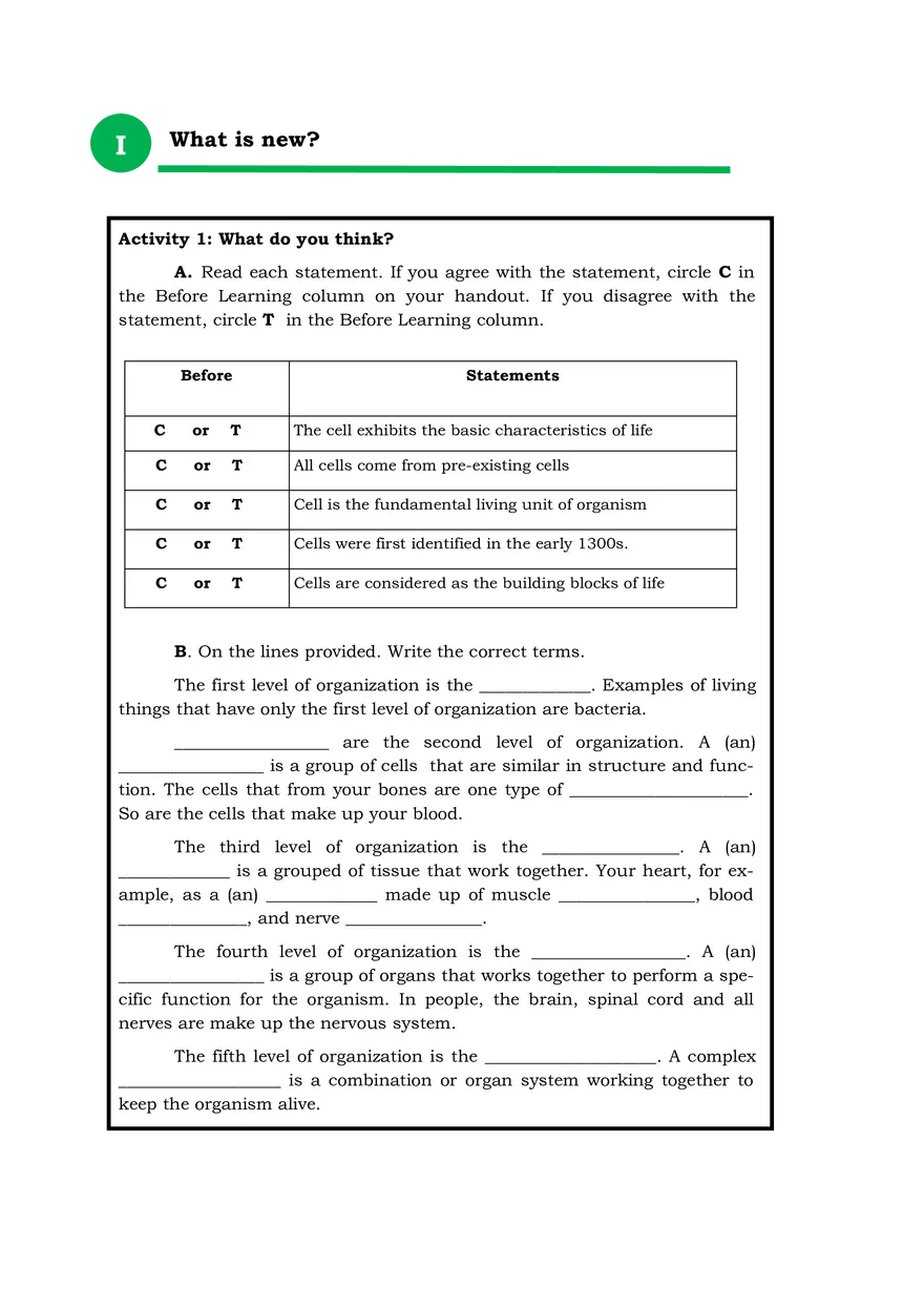 Explain the Postulates of the Cell Theory - Page 2