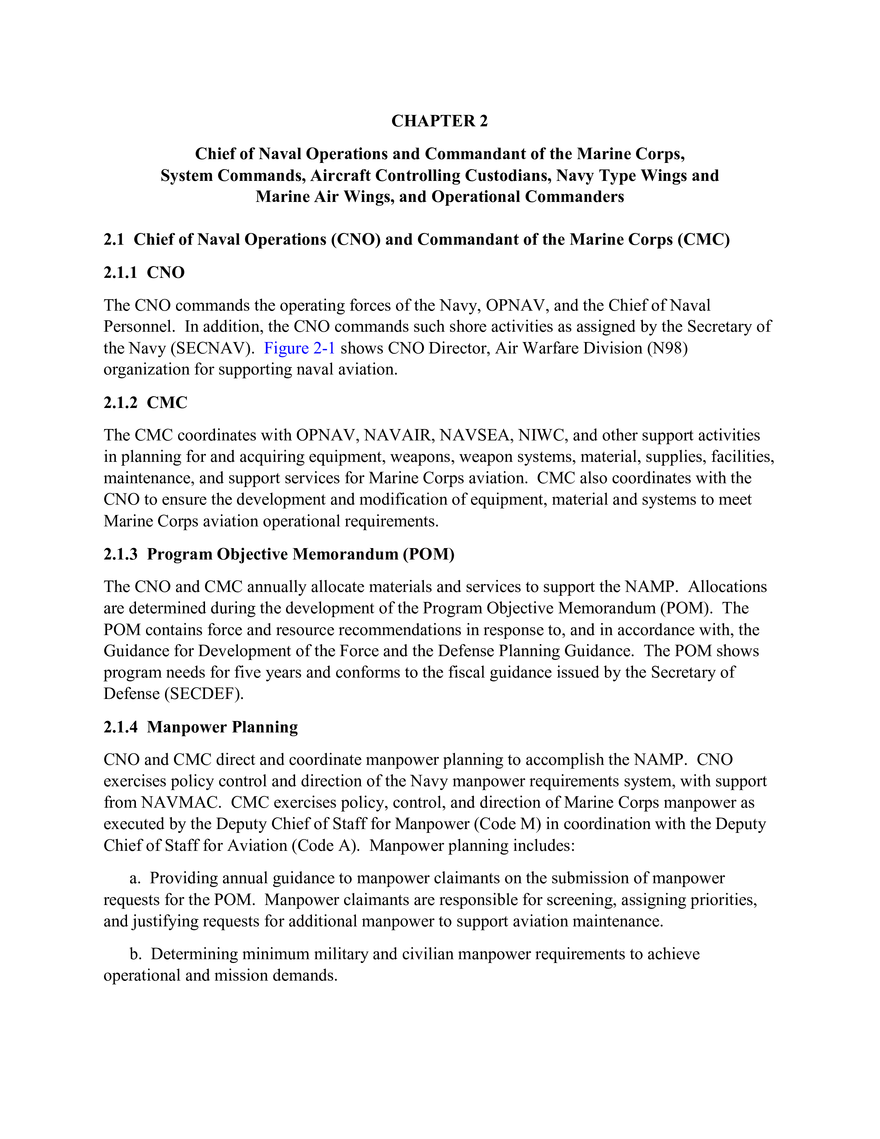 Chief of Naval Operations and Commandant of the Marine Corps - Page 1