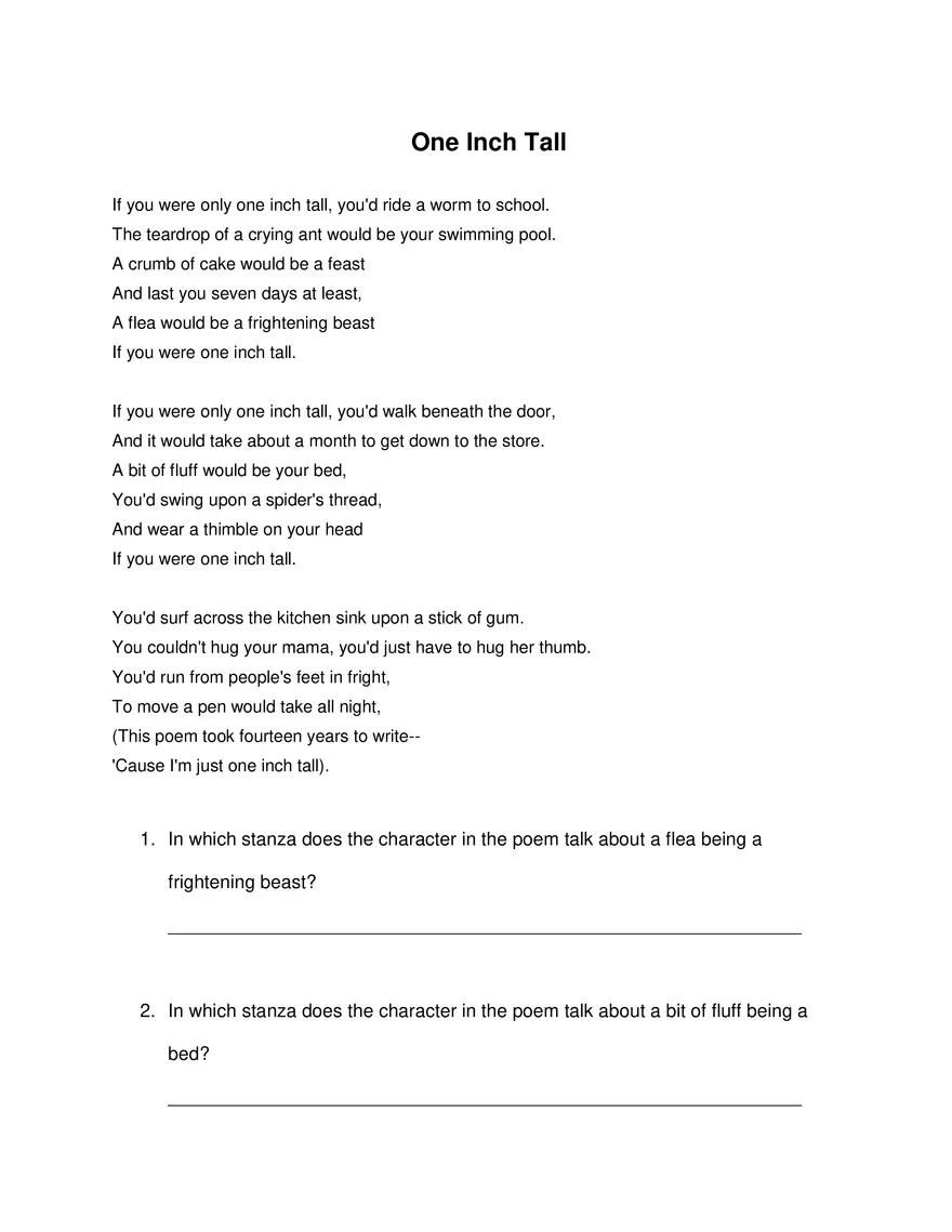 One Inch Tall - Page 1