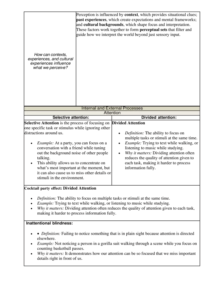 Perception - Internal and External Factors of Perception - Page 2