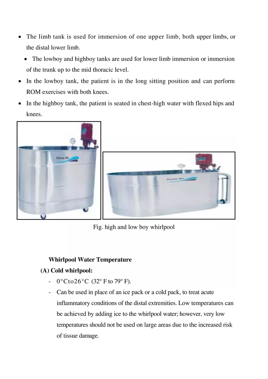Whirlpool Tanks - Design, Function, and Therapeutic Use - Page 2