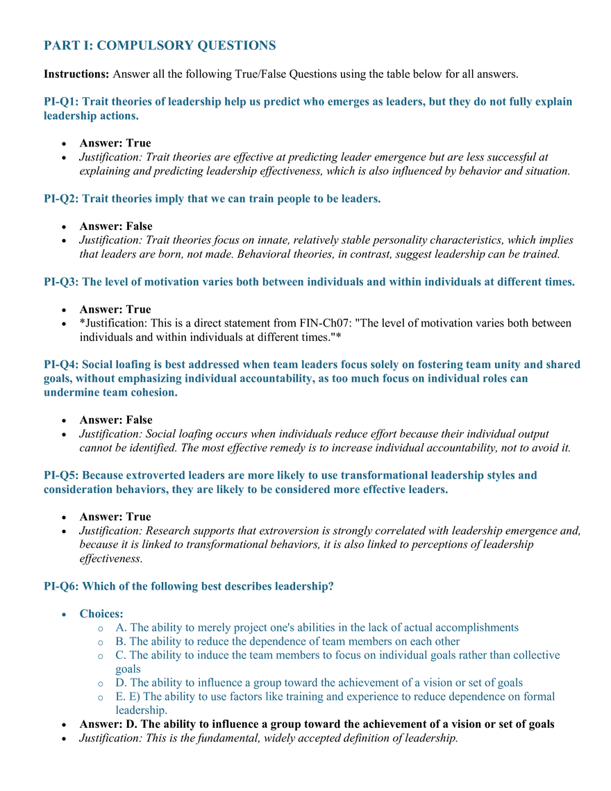Question and Answers Ethical Learning - Page 1