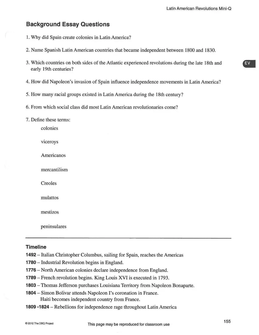 Latin American Revolutions Mini-Q - Page 9