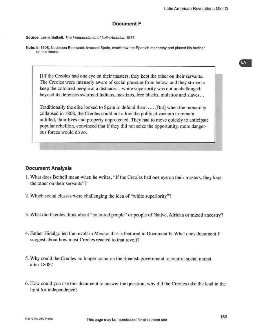 Latin American Revolutions Mini-Q - Page 3