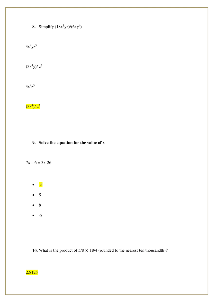 Math Exam 99% Correct - Page 4