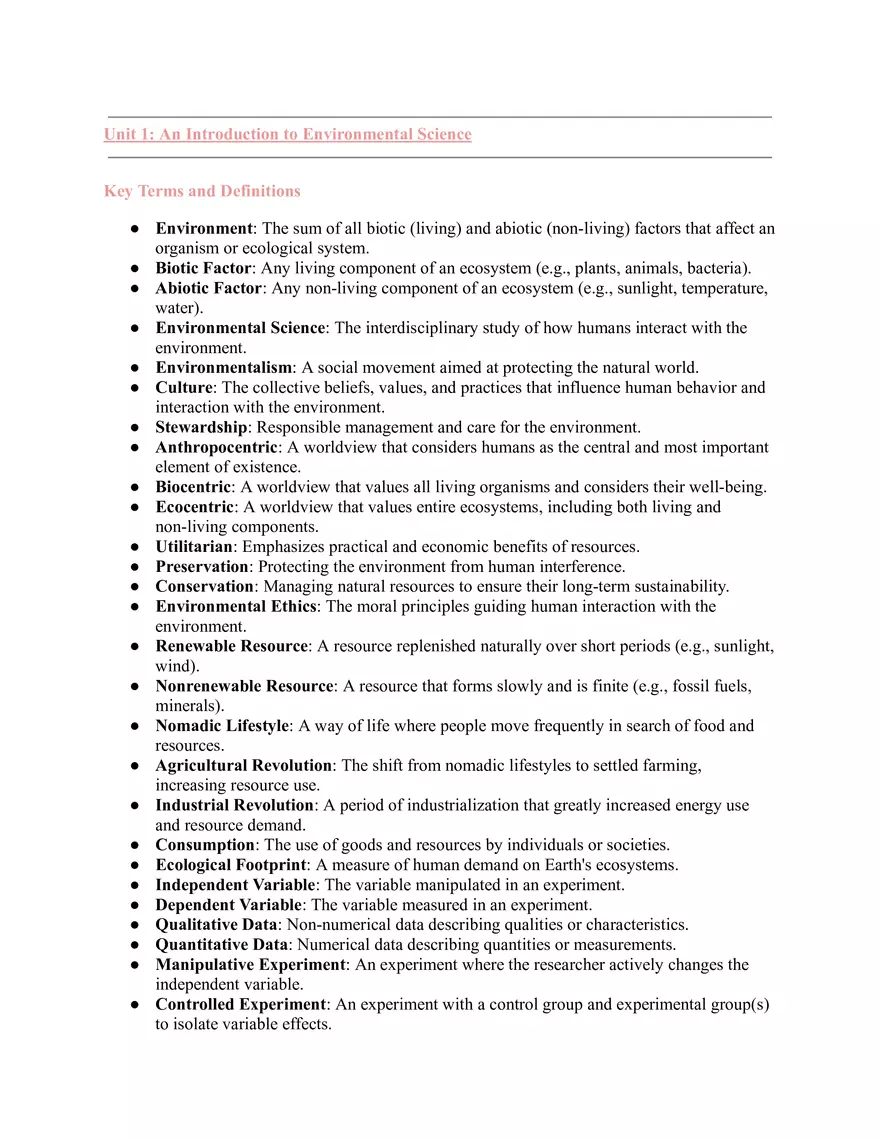 An Introduction to Environmental Science - Page 1