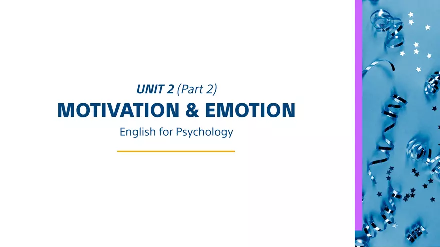 English for Psychology (Motivation) - Page 1