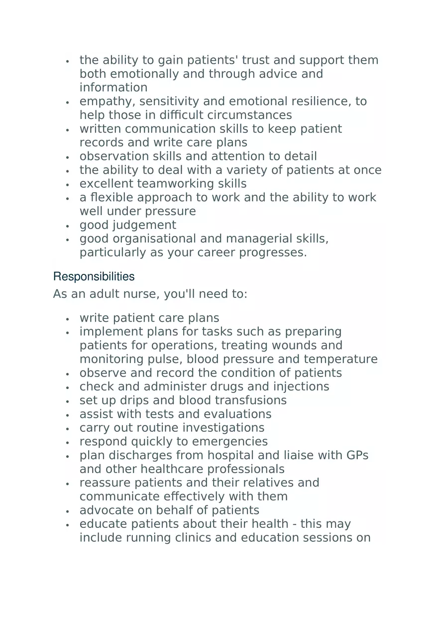13 Important Nursing Responsibilities - Page 3