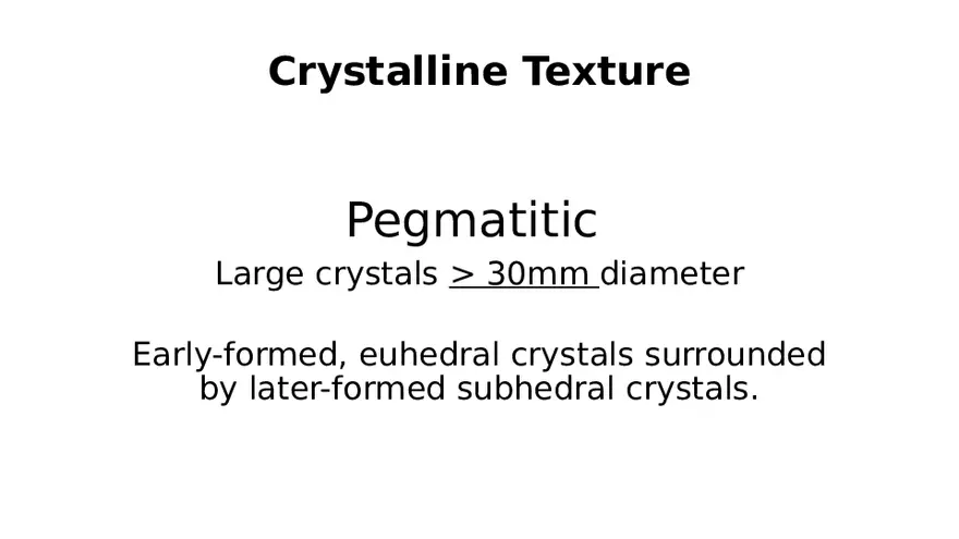 Textures of Igneous Rocks Lecture Part 3 - Page 2