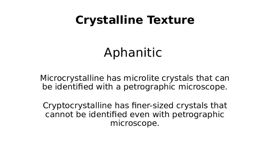 Textures of Igneous Rocks Lecture Part 3 - Page 6