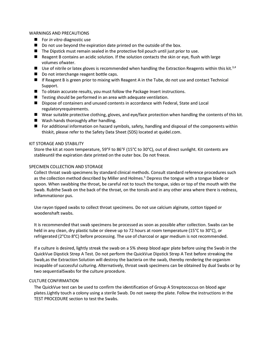 Warnings and Precautions for In Vitro Diagnostic Kits - Page 2