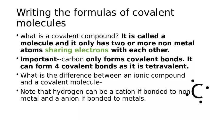 Covalent Substances Special Names - Page 9