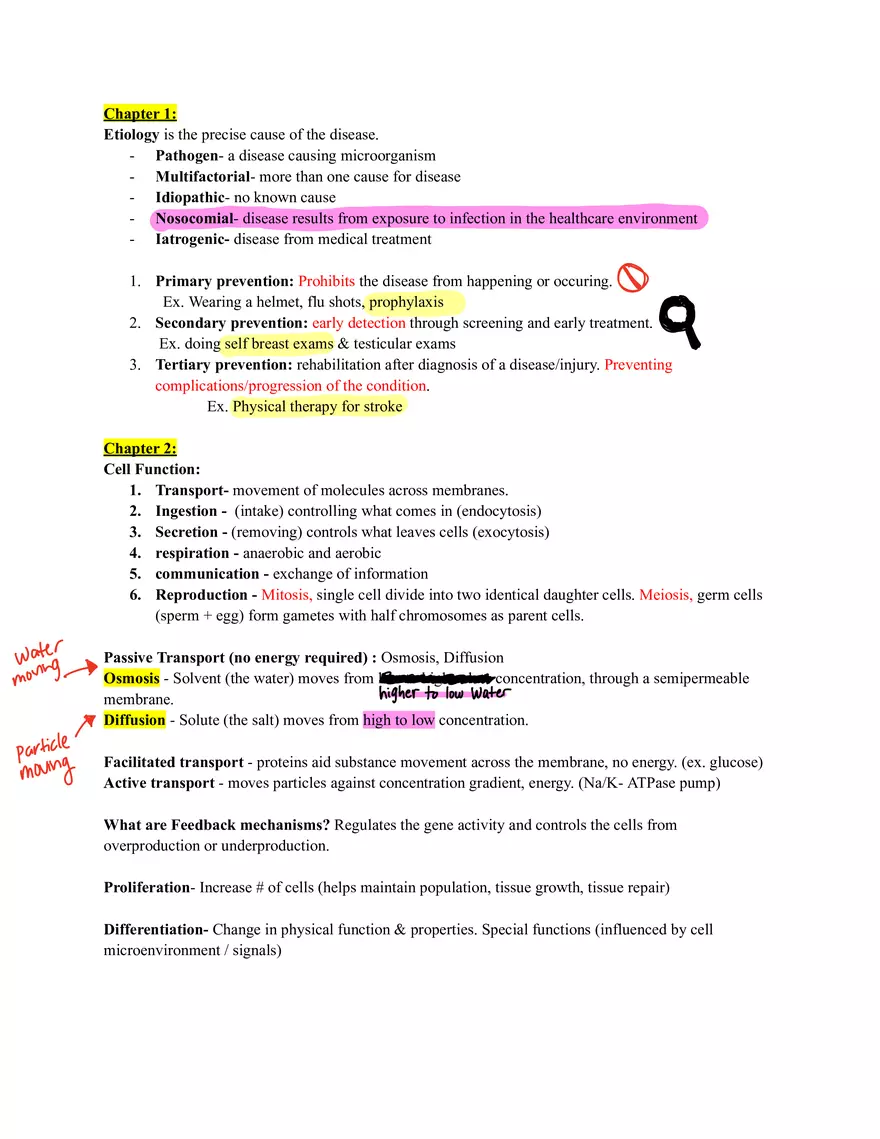 Disease Etiology and Levels of Prevention in Healthcare - Page 1