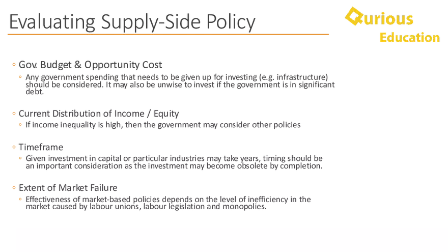 Supply Side Policy Economics Notes a Level IB - Page 16