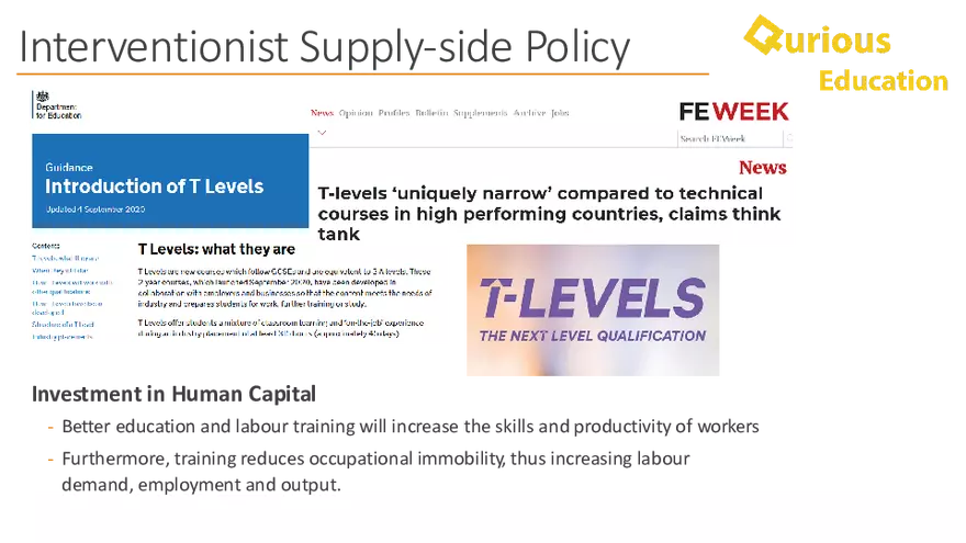 Supply Side Policy Economics Notes a Level IB - Page 5
