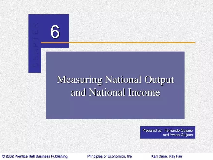 Measuring National Output and National Income - Page 1