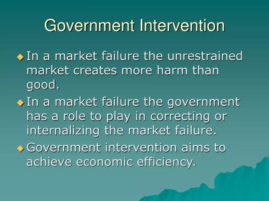 Market Failures and Government Intervention - Page 19