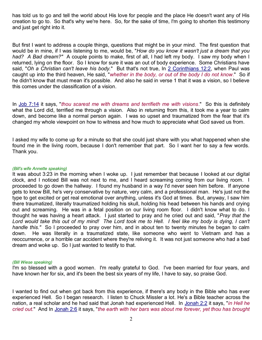 Bill Wiese: 23 Minutes in Hell - Page 2