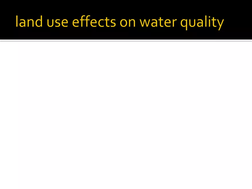 Land Use Effects on Water Quality - Page 1