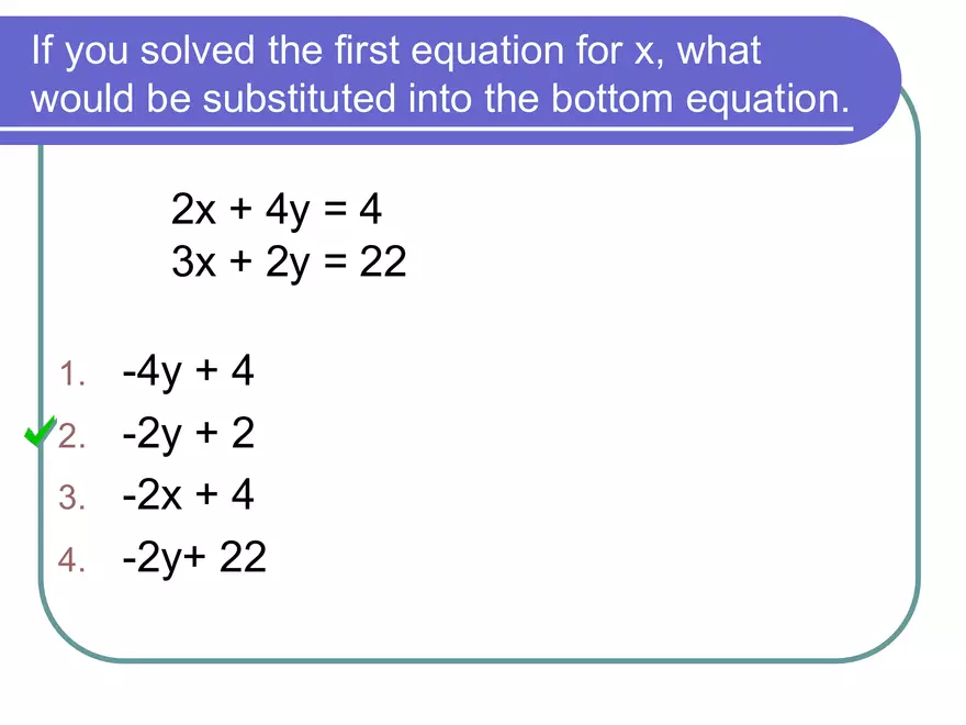 Solving Systems of Equations using Substitution - Page 8