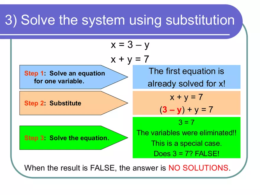 Solving Systems of Equations using Substitution - Page 9