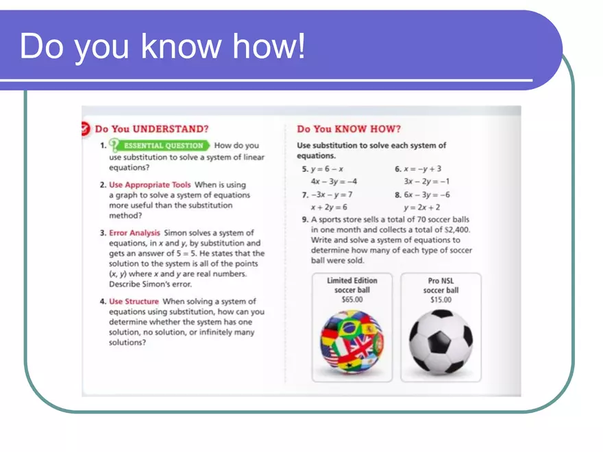 Solving Systems of Equations using Substitution - Page 14