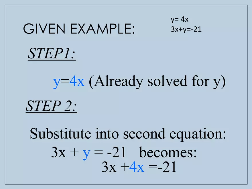 Solving Systems of Equations using Substitution - Page 17