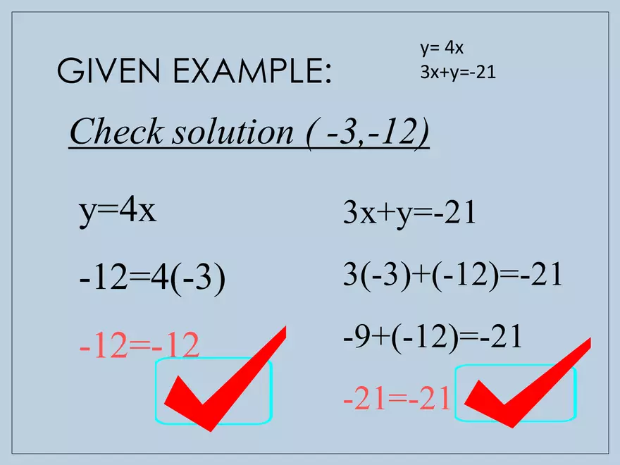 Solving Systems of Equations using Substitution - Page 20