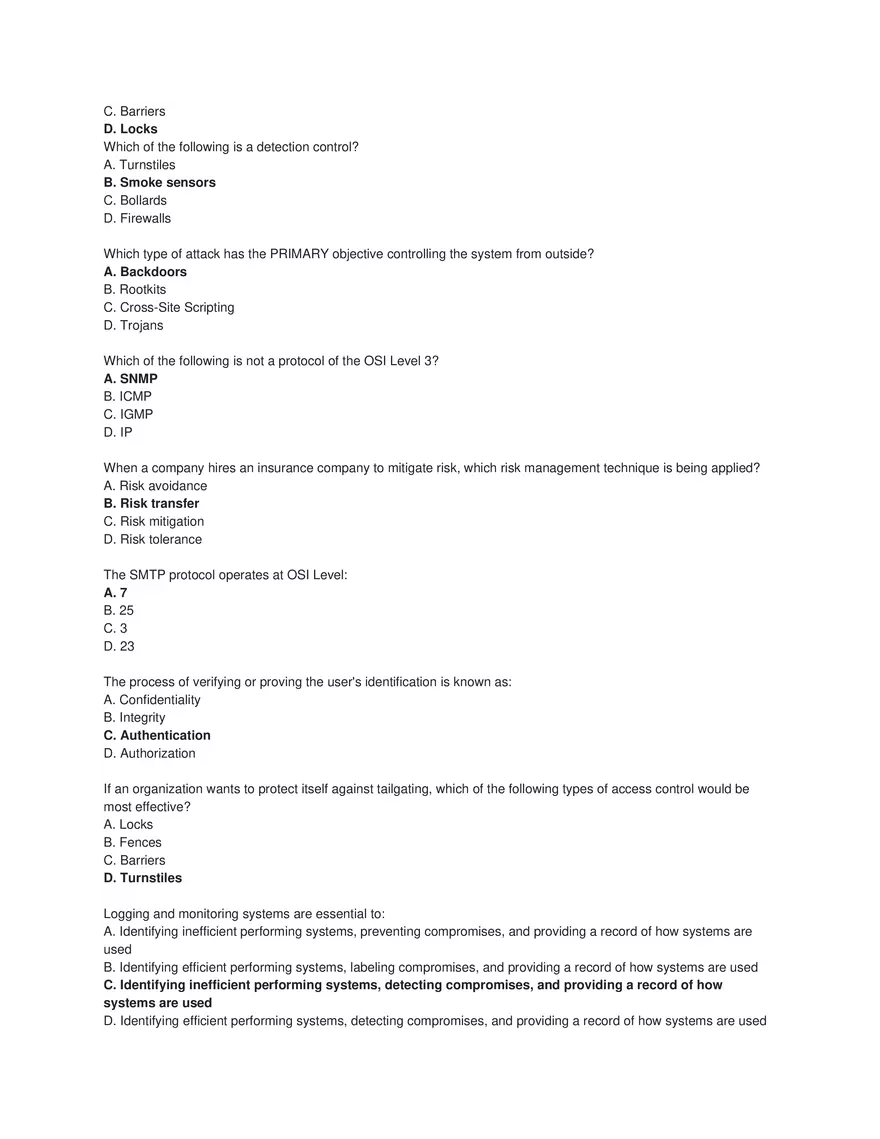 Cybersecurity Principles and Networking Fundamentals (Answer Key) Part 1 - Page 2