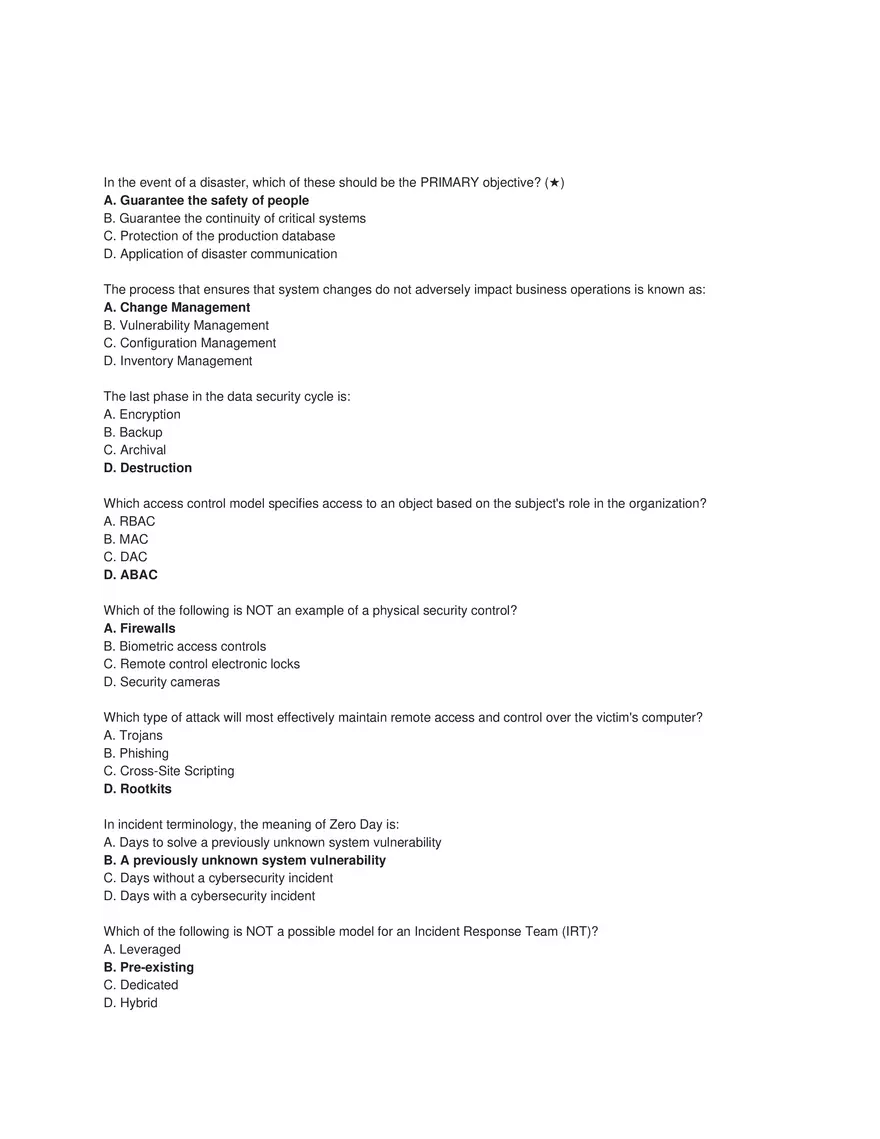 Cybersecurity Principles and Networking Fundamentals (Answer Key) Part 1 - Page 3